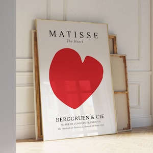 Matisse The Heart 1953 Berggruen & Cie Mid-Century Modern Print Birthday Gift Housewarming 18x24 poster 16x20 print retro