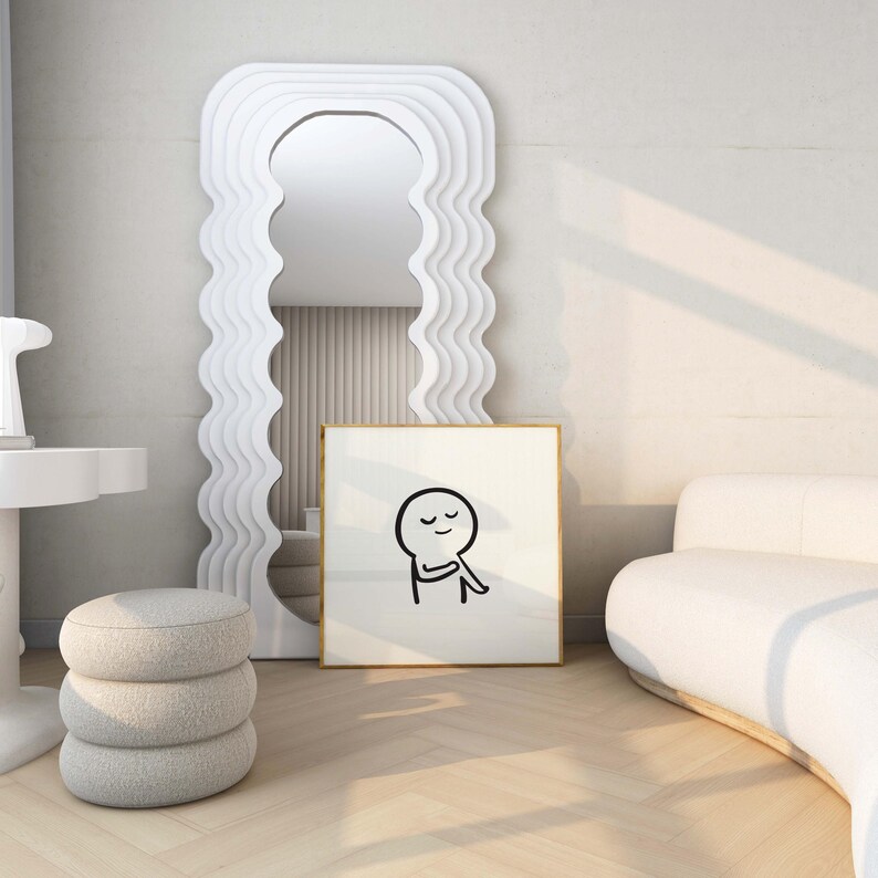 Funny Square Poster Retro Square Wall Art Exhibition Wall Art Living