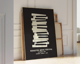 Piano Poster Exhibition French Poster Piano Print Aesthetic Home Piano Wall Decor Art Illustration Printed Piano high resolution wall art