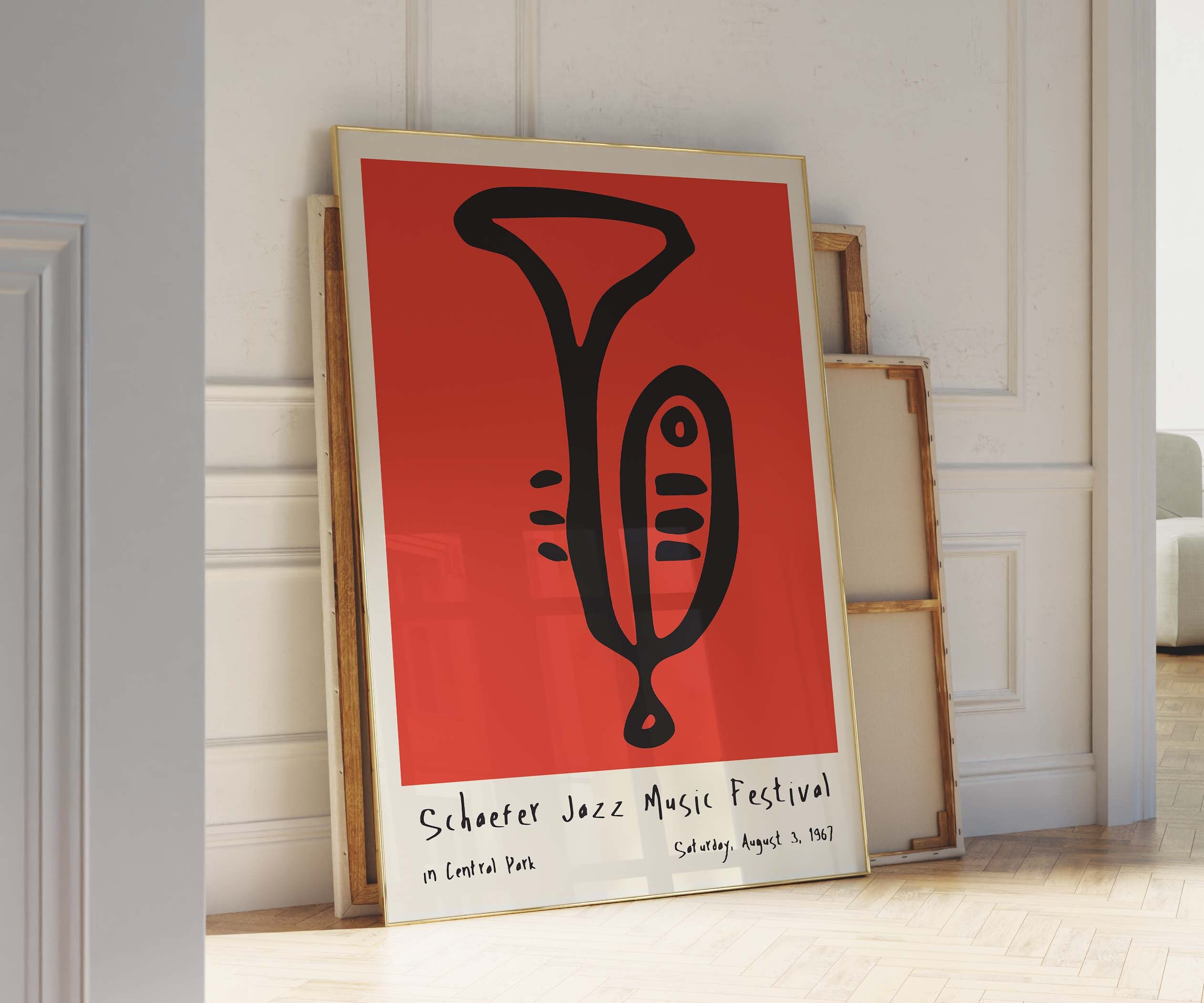 Red Wall Art, Music Theatre Gifts, Retro Music Wall Art, Printable Design, Music Poster Instant Download, Trendy Wall Art, Vintage Poster