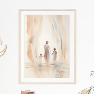 Motherhood Painting / Mother of 2 Printable Wall Art / Unique Minimalist Nursery Decor / Instant Digital Download Home Decor