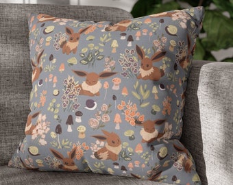 Cute Cottagecore Throw Pillow / Videogame home decor for living room / Nerdy Bedroom Decor / Woodland Baby Nursery Gift