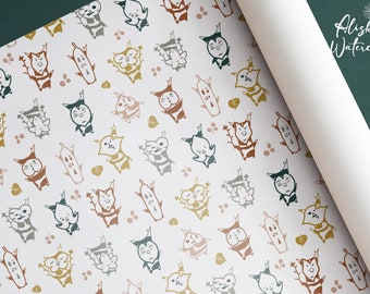 Korok Wrapping Paper, Legend of Zelda Holiday Gift Wrap Roll or sheet, Unique Video Game Birthday Gift, Link Bday Paper, Gamer Theme