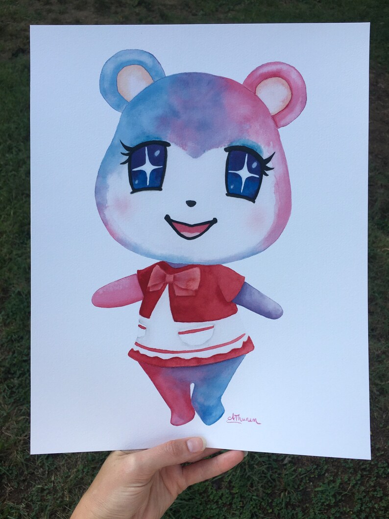 Judy Animal Crossing Print Animal Crossing New Horizons Watercolor Video Game Character Animal Crossing Painting