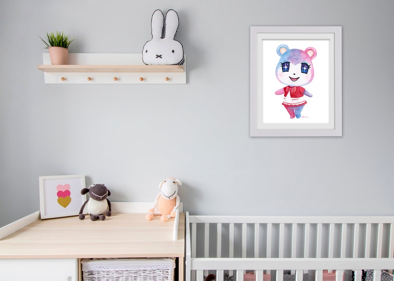 Judy Animal Crossing Print Animal Crossing New Horizons Watercolor Video Game Character Animal Crossing Painting