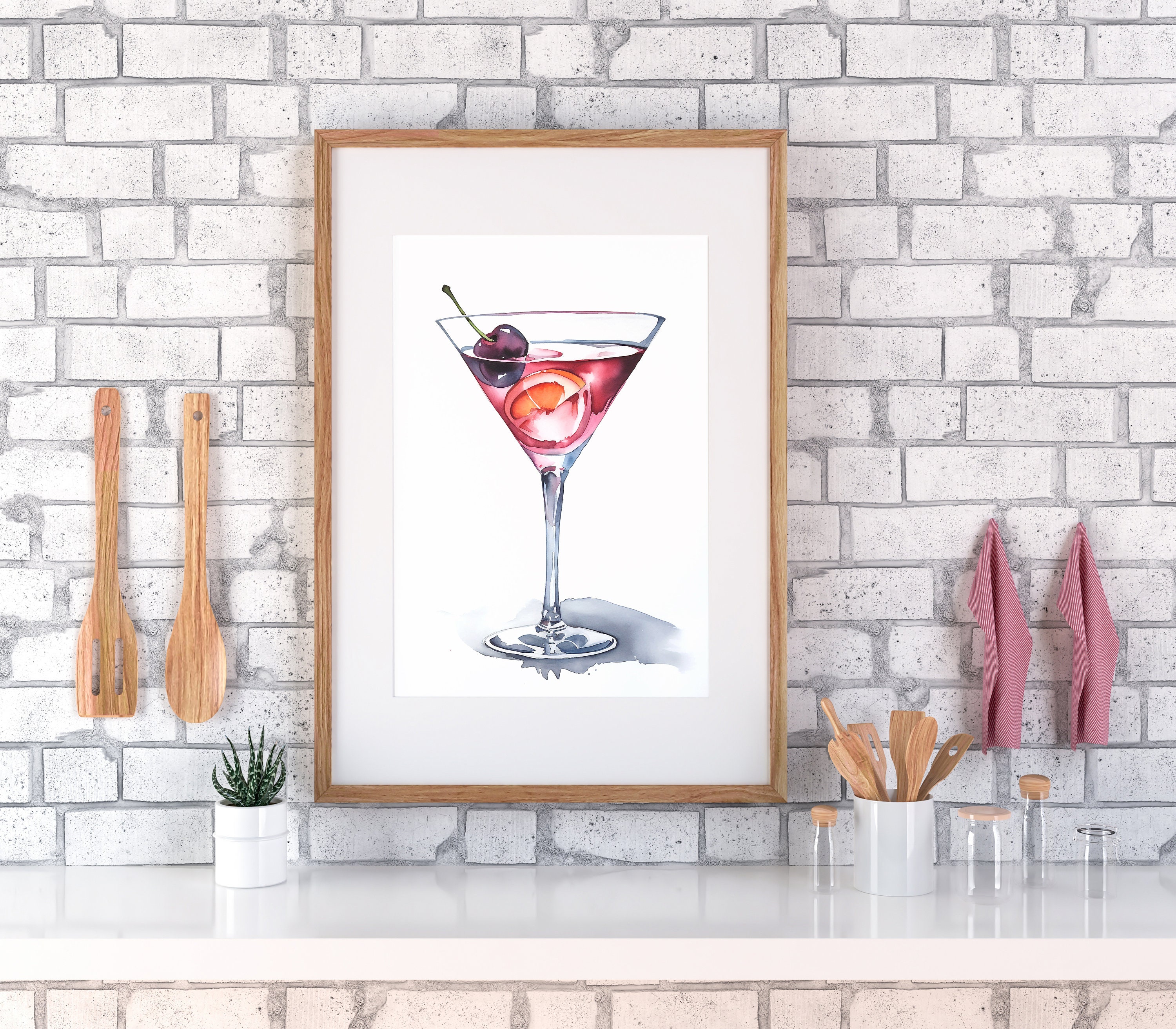 Manhattan Cocktail Printable / Bar Cart Wall Art / - Etsy