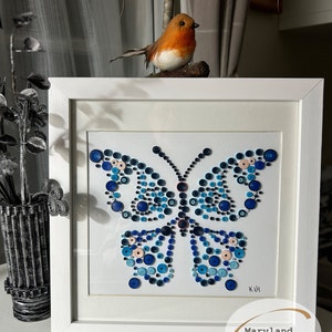 Paper Quilling Butterfly, 3D Quilling Paper Art, Wall Art, quilling picture, Home décor, Butterfly Wall Art, gift,