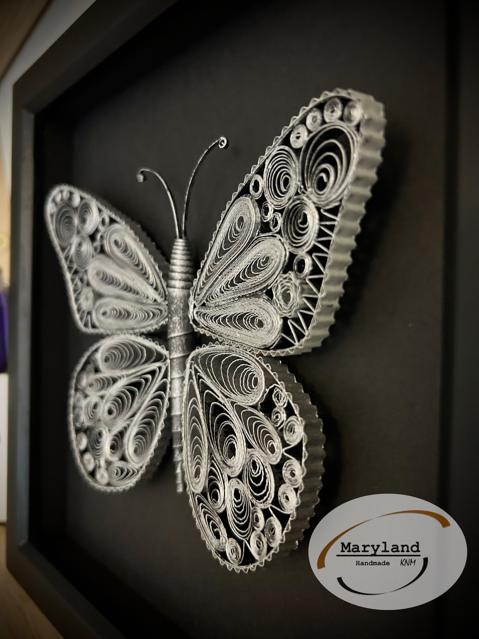 Paper Quilling Butterfly, Framed 3D Butterfly, Butterfly Wall Art ...