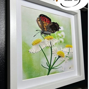 Spring Flowers with butterfly, Unique 3D Quilling, Paper Art, quilling flowers, Wall decor, handmade, Children&#39;s room decorations