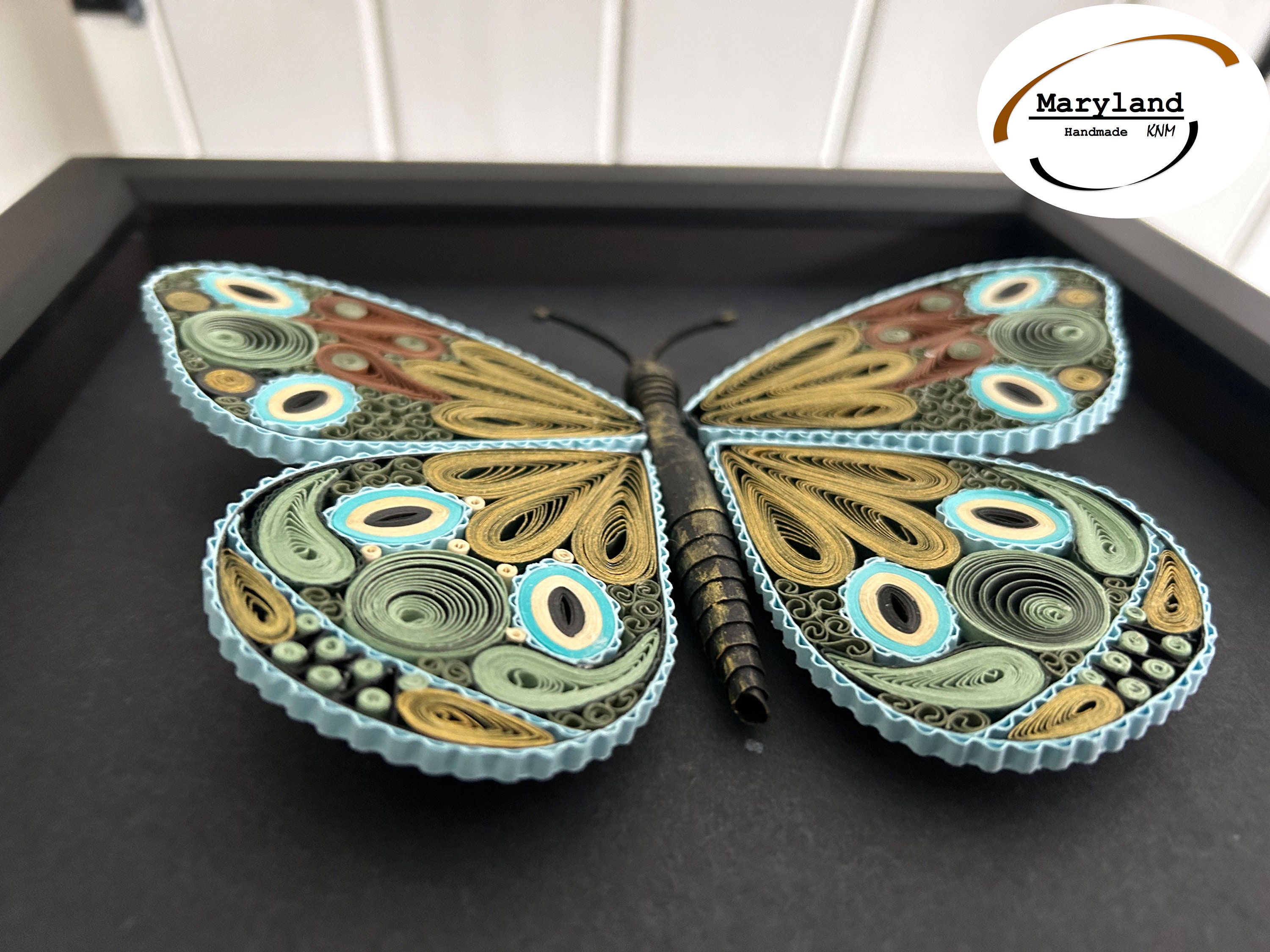 Paper Quilling Butterfly, Framed 3D Butterfly, Butterfly Wall Art ...