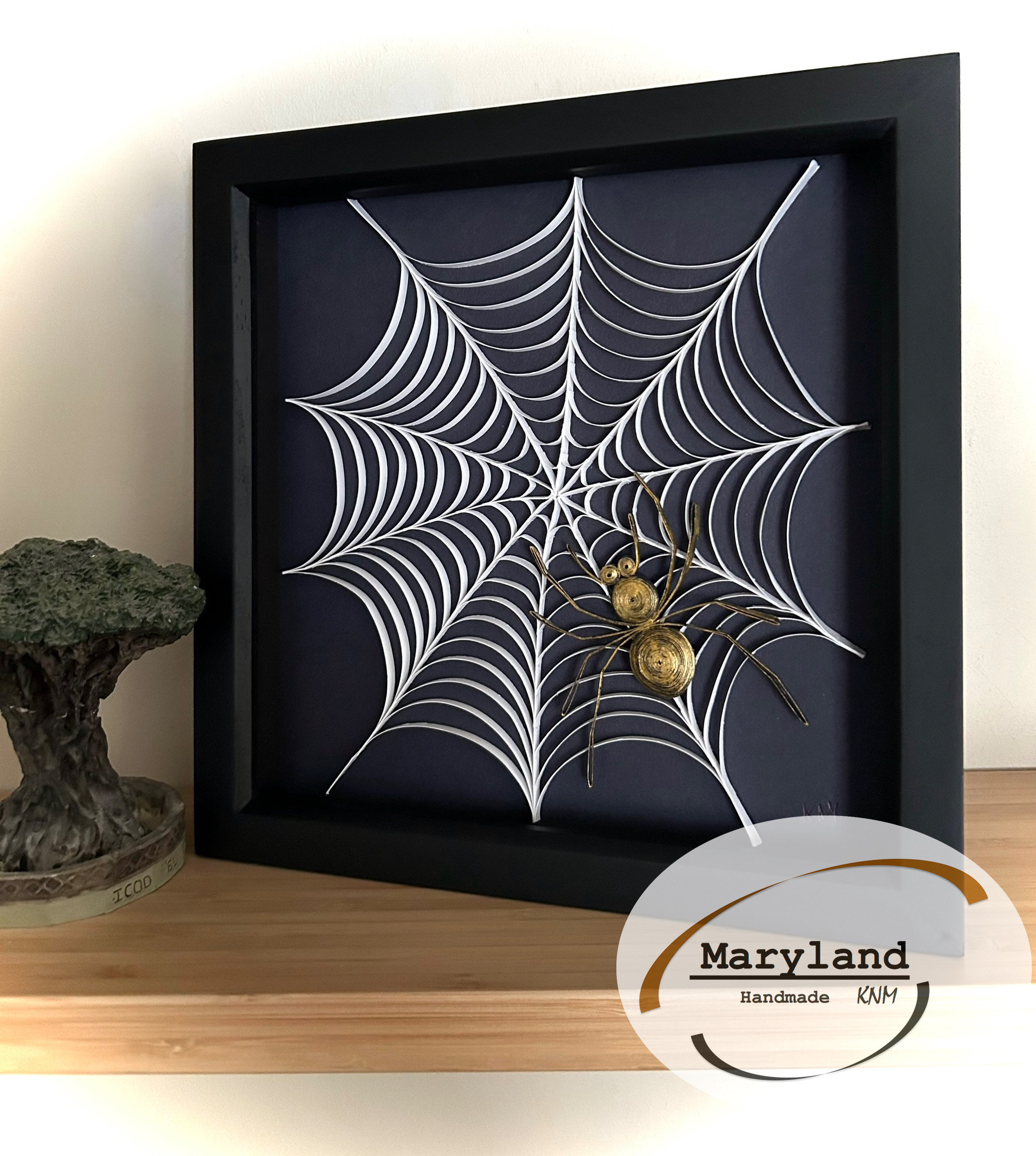 Spider  from paper,  quilling paper, wall decor, home decor, handcrafted, wall art, handmade