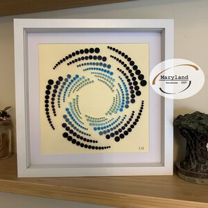 3D Quilling Paper Art, Wall Art, quilling picture, Home décor, Gift, Handmade Spiral, vortex, swirl shape, circle patter