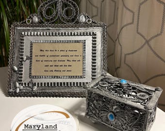 Bless This House , Home Blessing Sign, Blessing Poem, Prayer Saying, New Home Gift, Unique Gift from Paper, Paper Quilling Art,Vintage Style