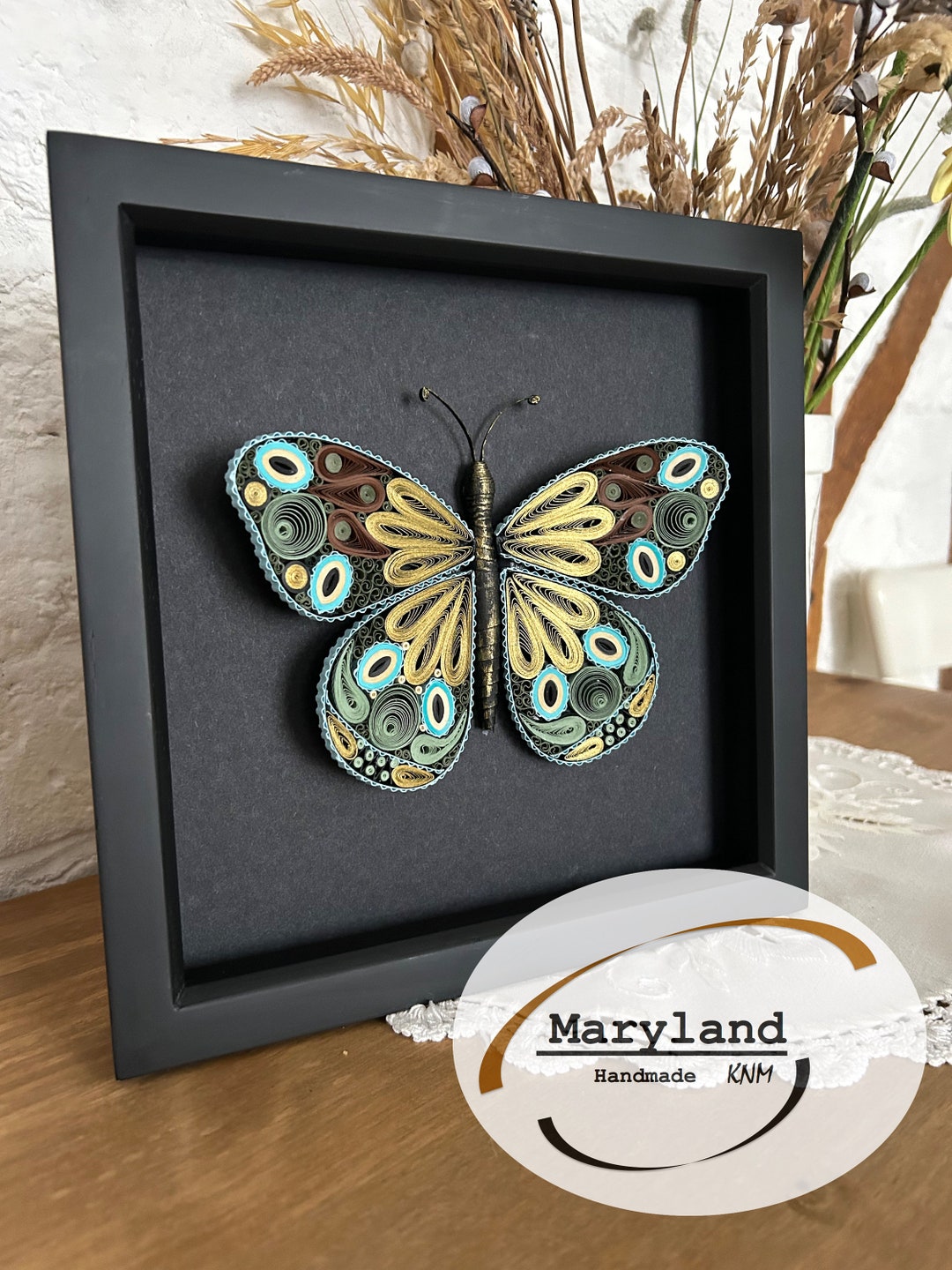 Paper Quilling Butterfly, Framed 3D Butterfly, Butterfly Wall Art ...