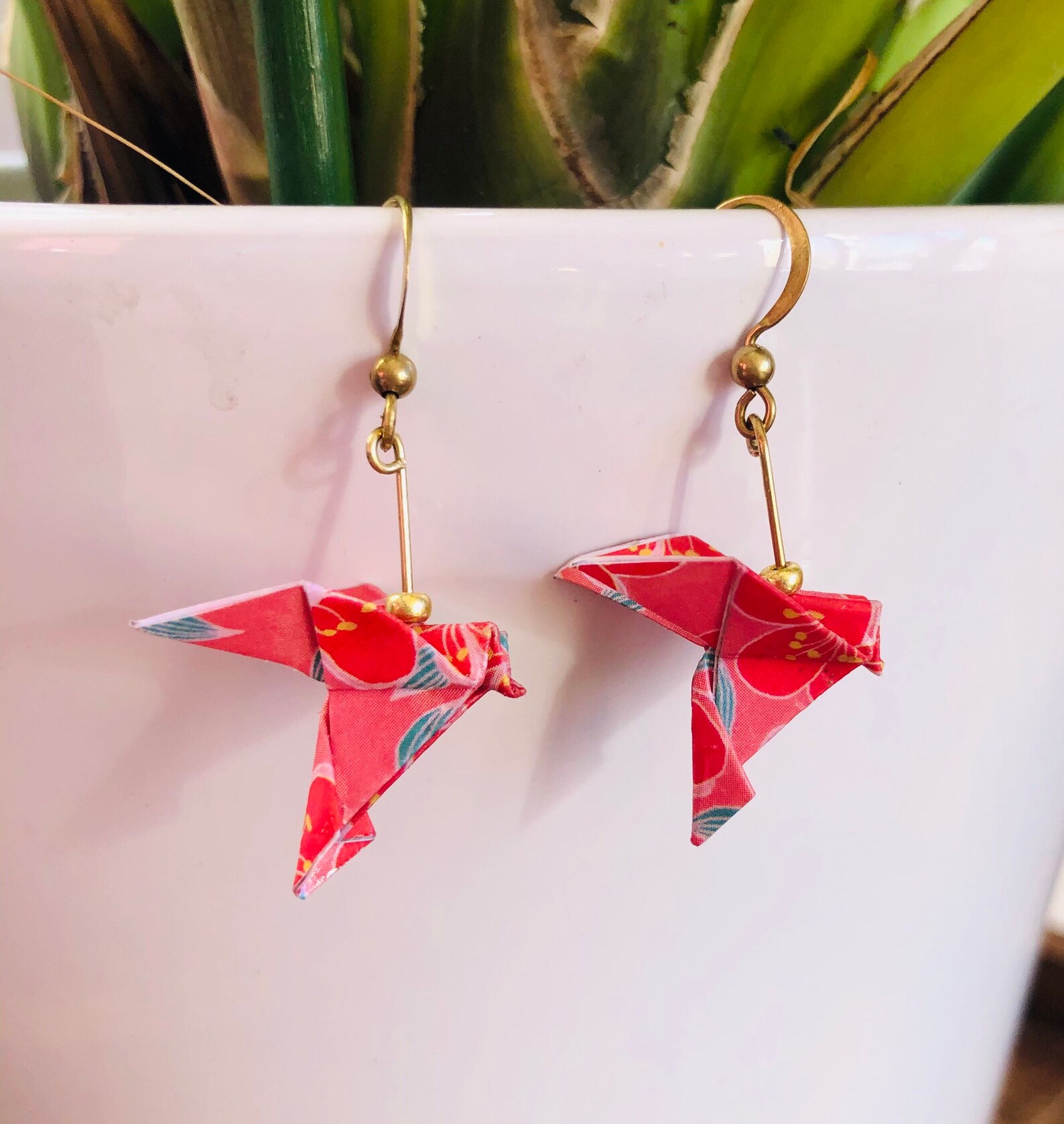 Dove origami earrings Etsy