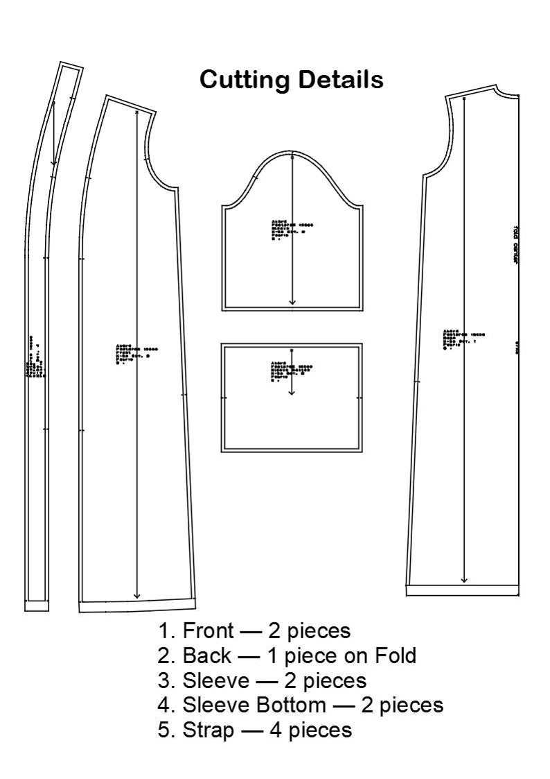 PDF Abaya Sewing Pattern Size XS S M Etsy UK