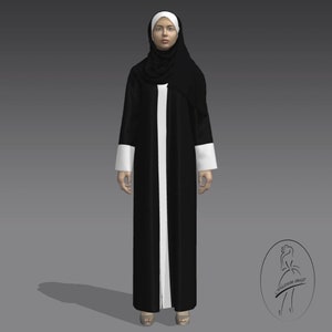 PDF Abaya sewing pattern size XS, S, M