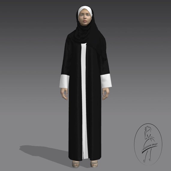 PDF Abaya Sewing Pattern Size XS S M Etsy