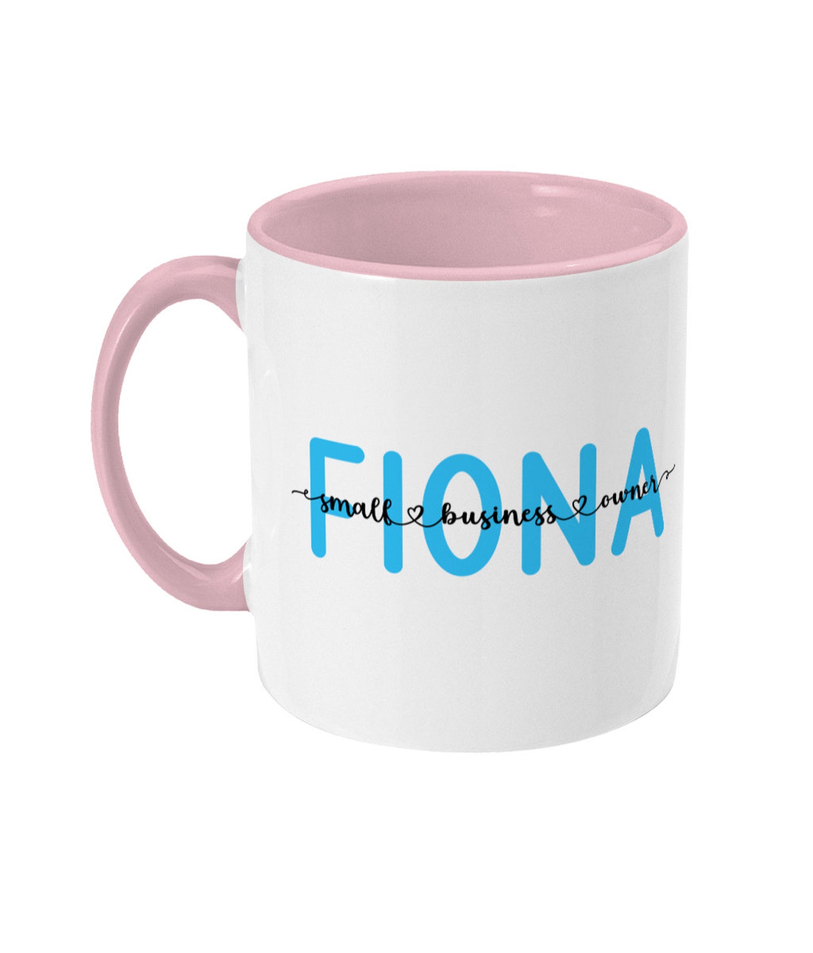Two Toned Personalised Small Business Owner Mug. Gift for