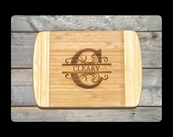 cutting board, personalized board, custom cutting board, wood cutting board, monogram, wedding gift, anniversary gift, laser engraved,