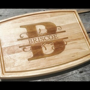 cutting board, personalized board, custom cutting board, wood cutting board, monogram, wedding gift, anniversary gift, laser engraved,