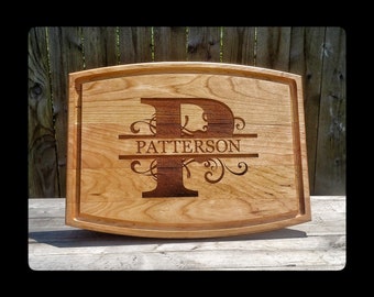 cutting board, personalized board, custom cutting board, wood cutting board, monogram, wedding gift, anniversary gift, laser engraved,
