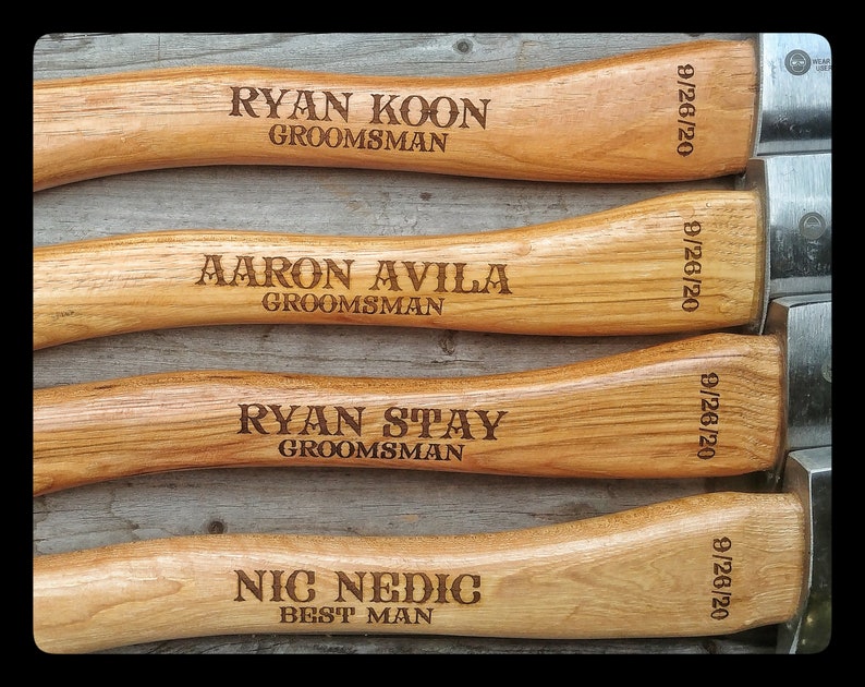 Custom Engraved Axe, Personalized Hatchet, Custom Hunting Ax, Outdoors Man Gift, Groomsmen Gift, Fathers Day Gift, Best Man Gift, Hatchet image 6