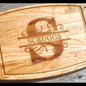 cutting board, personalized board, custom cutting board, wood cutting board, monogram, wedding gift, anniversary gift, laser engraved,