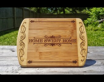 cutting board, personalized board, custom cutting board, wood cutting board, monogram, wedding gift, anniversary gift, laser engraved,