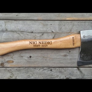 Custom Engraved Axe, Personalized Hatchet, Custom Hunting Ax, Outdoors Man Gift, Groomsmen Gift, Fathers Day Gift, Best Man Gift, Hatchet image 5
