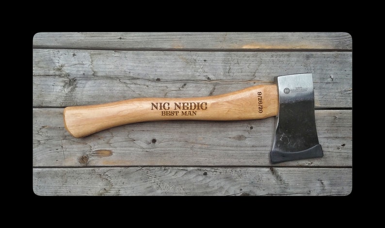 Custom Engraved Axe, Personalized Hatchet, Custom Hunting Ax, Outdoors Man Gift, Groomsmen Gift, Fathers Day Gift, Best Man Gift, Hatchet image 5