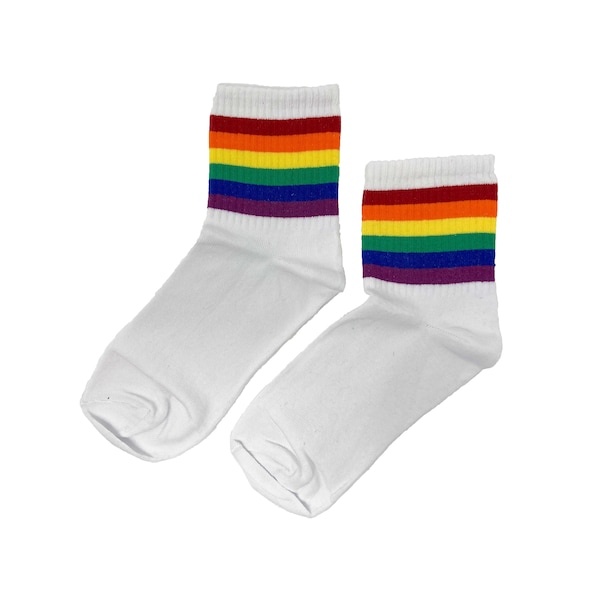 Men Socks | Rainbow Sock | Crazy Socks | Colorful Cozy Socks | White Socks | Cotton Socks | Women Socks