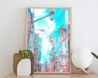 Japan Poster - Anime Street, Osaka - LoFi Wallart