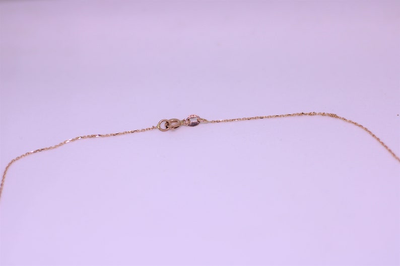 Delicate 14k Solid Rose or Yellow Gold Twisted Circle Evil Eye CZ Necklace