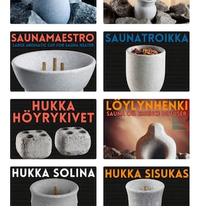 Hukka Sauna Fountain and Defusers From Finland
