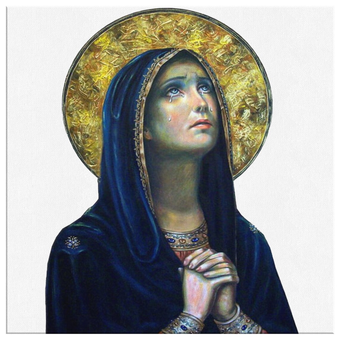 Virgin Mary Our Lady of Sorrows Canvas Art, Catholic Wall Decor ...