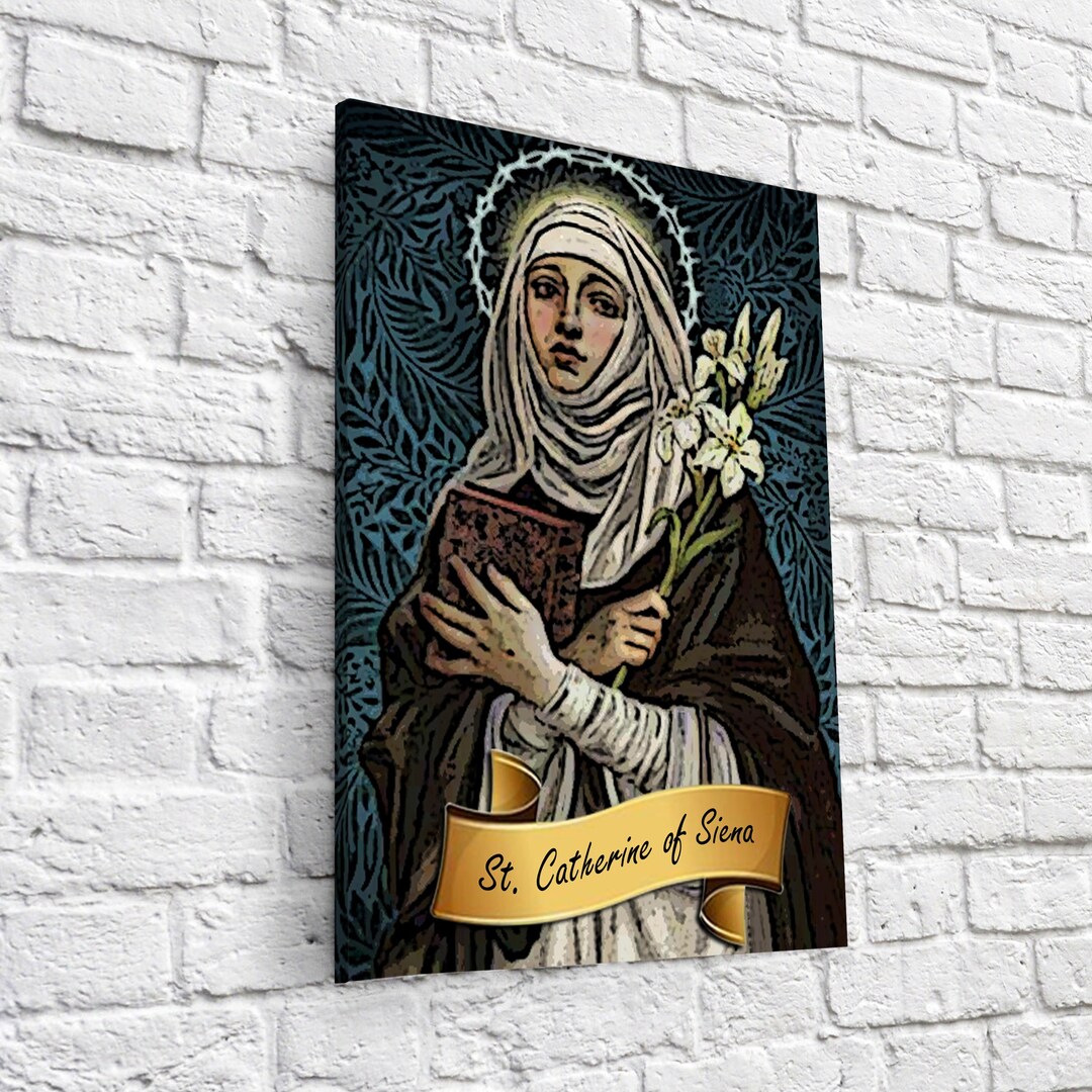 Saint Catherine of Siena Canvas Wrap - Etsy