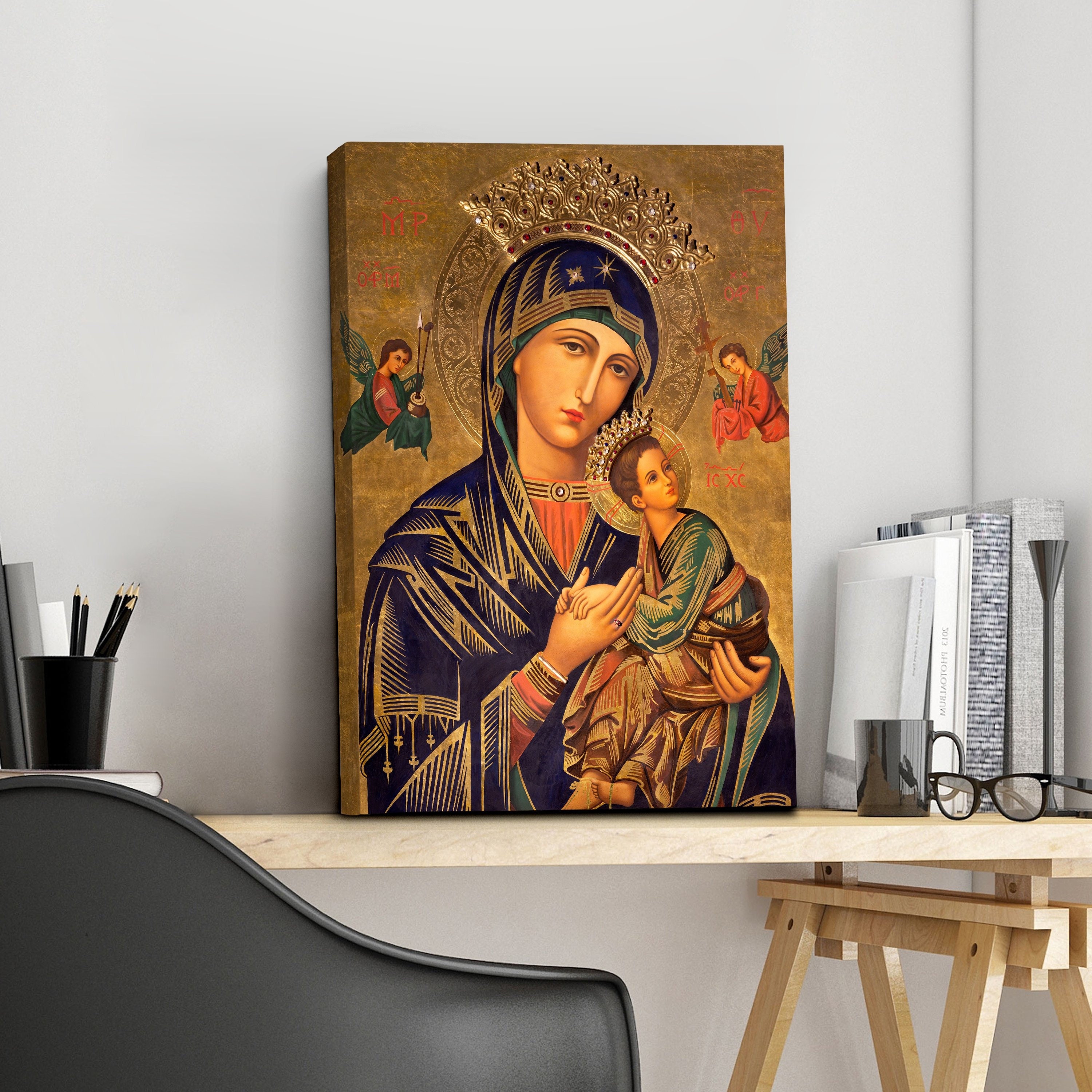 Our Mother of Perpetual Help Canvas Art, Virgin Mary Painting, Blessed ...