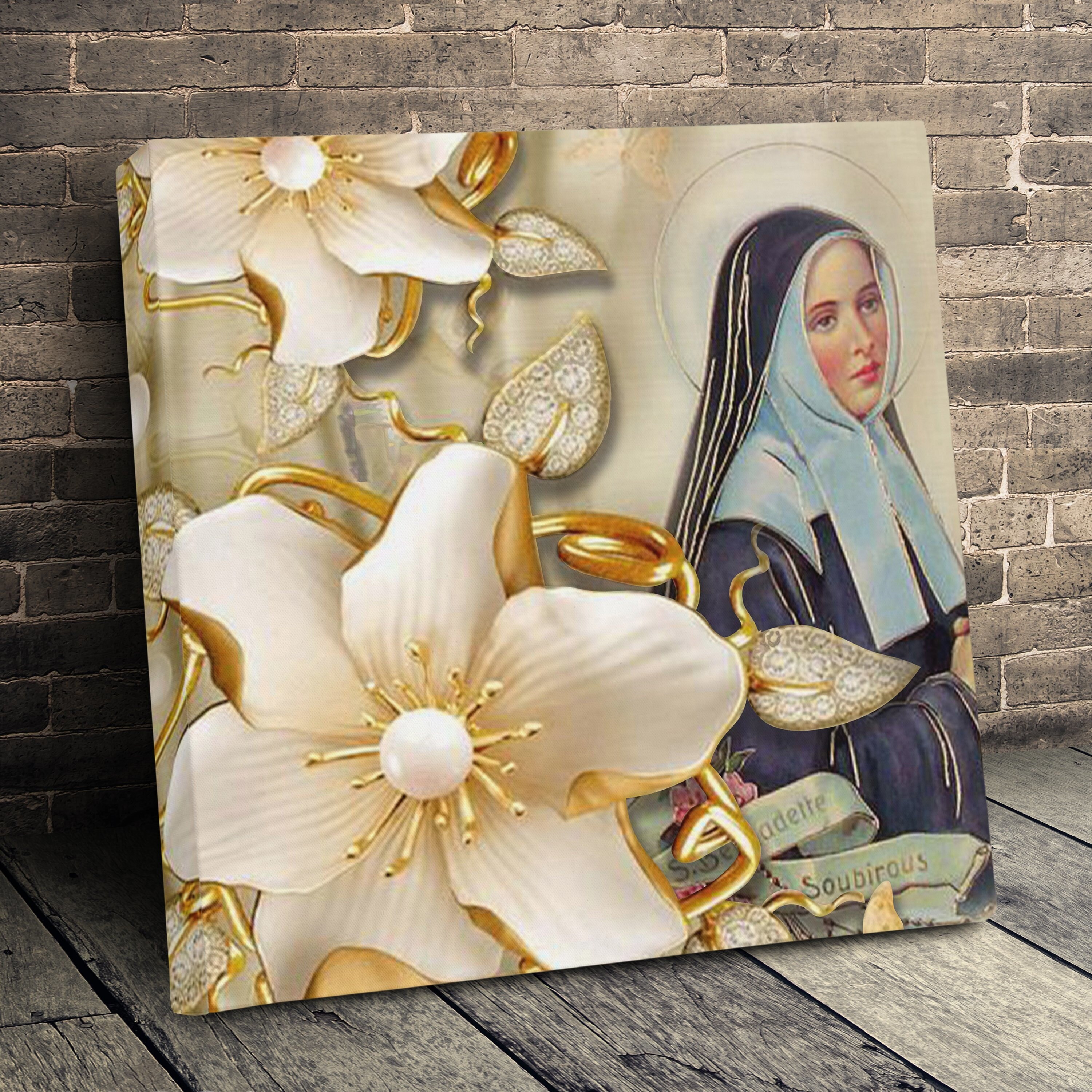 Saint Bernadette of Lourdes Catholic Saint Canvas Art Etsy