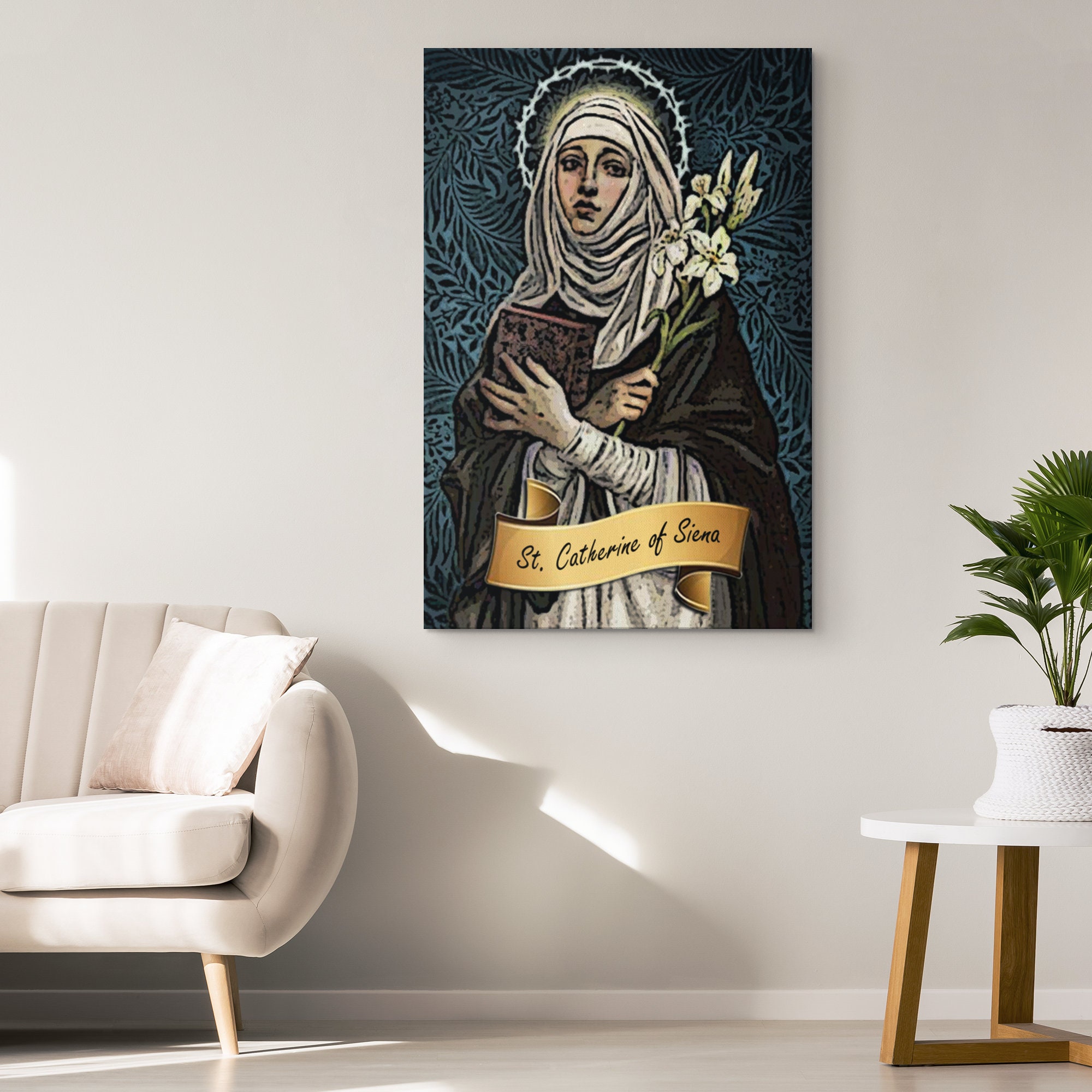 Saint Catherine of Siena Canvas Wrap - Etsy