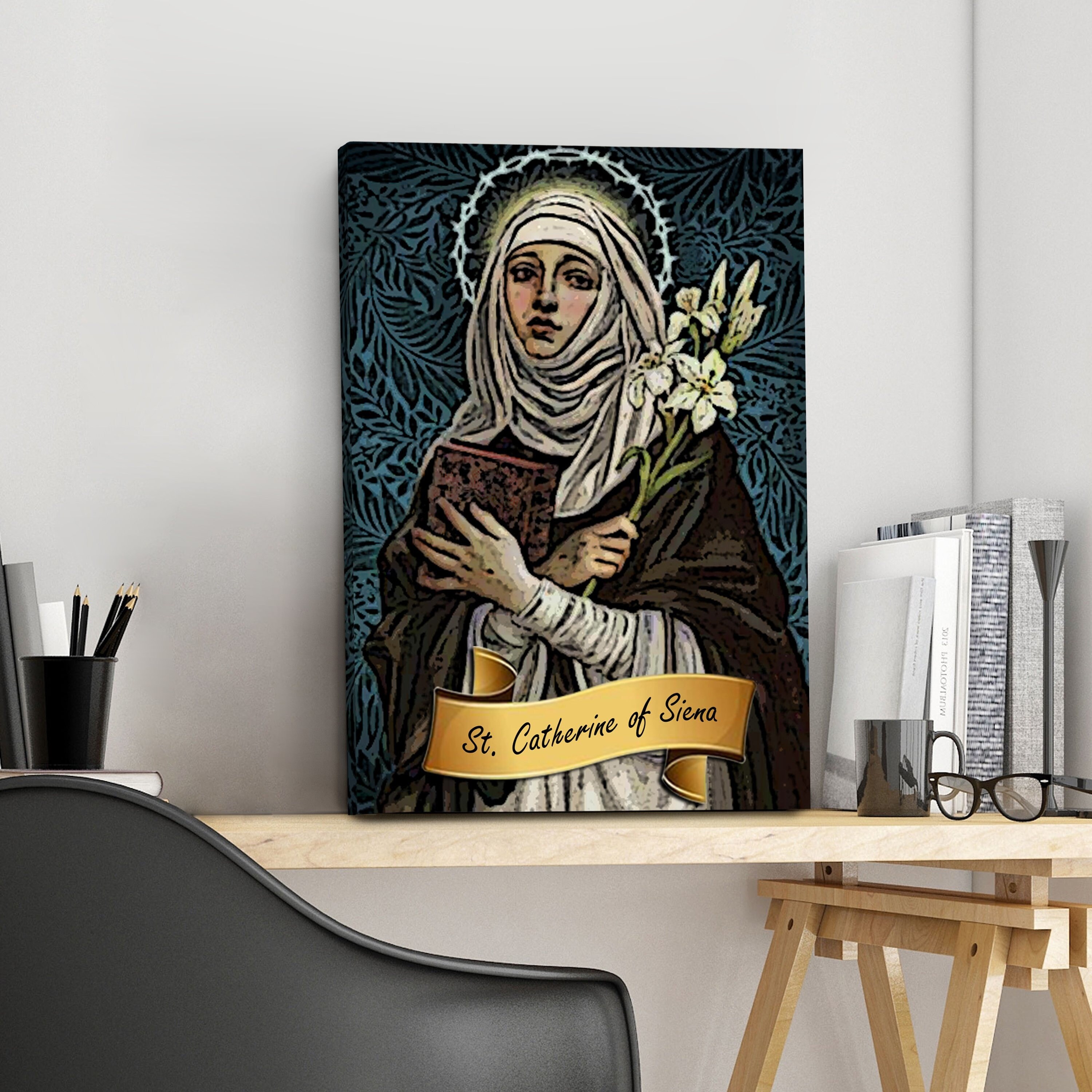 Saint Catherine of Siena Canvas Wrap - Etsy