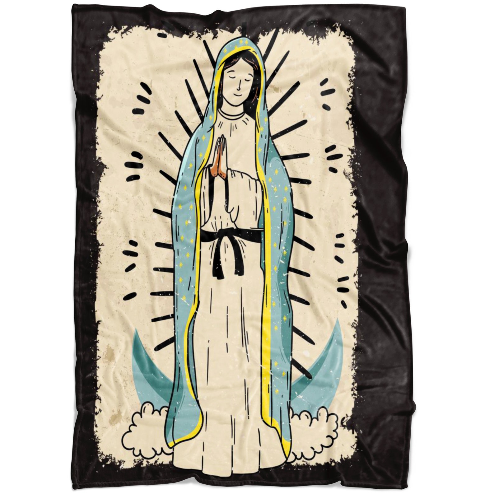 Virgin Mary Fleece Blanket Virgin Mary Throw Blessed Mother - Etsy