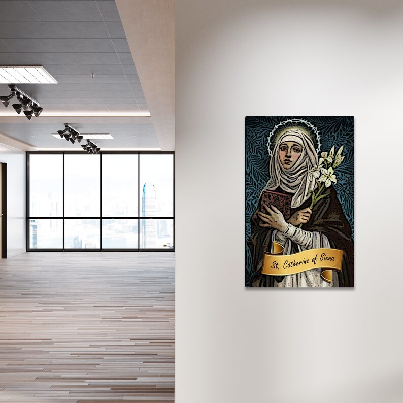 Saint Catherine of Siena Canvas Wrap - Etsy