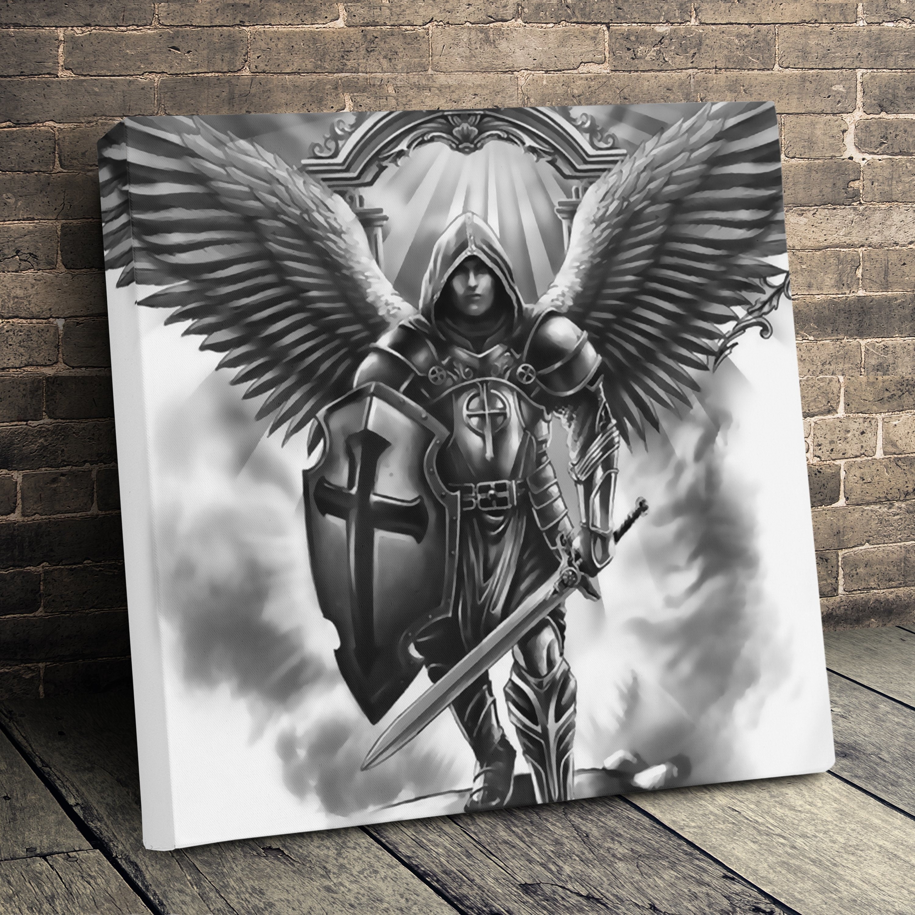 St. Michael the Warrior Canvas Art - Etsy Canada