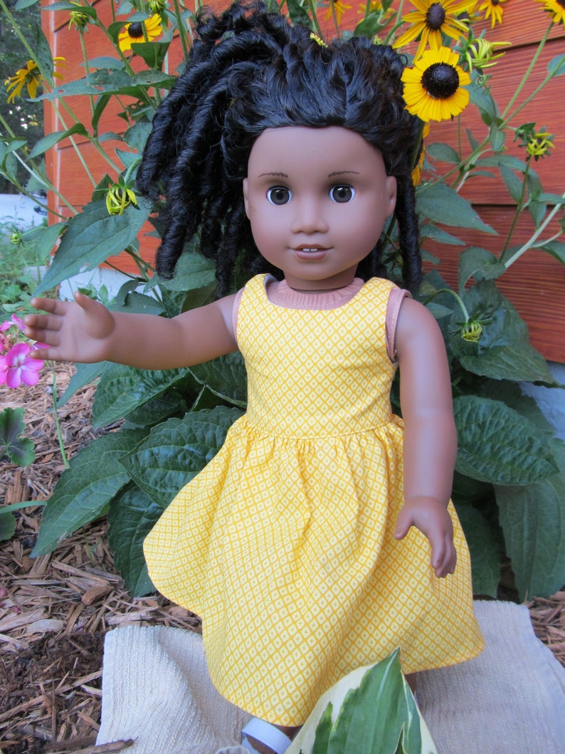 Summer doll apparel Summer/'s Here 18 inch doll outfit Handmade doll dress Sundress Summer sundress