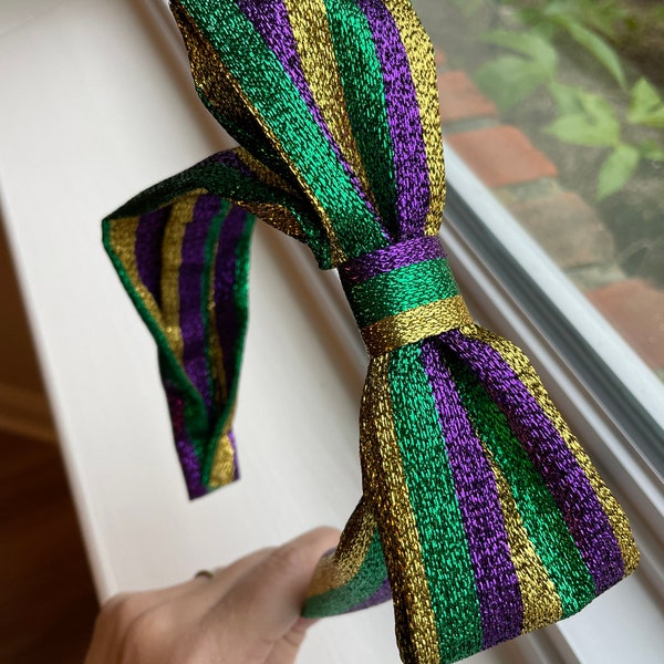 mardi gras knotted headband