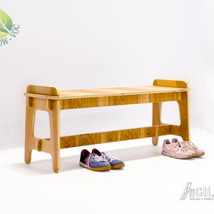 MIKADO Bench // Versatile Wood Bench Suitable for Table, Entryway, Sauna and More