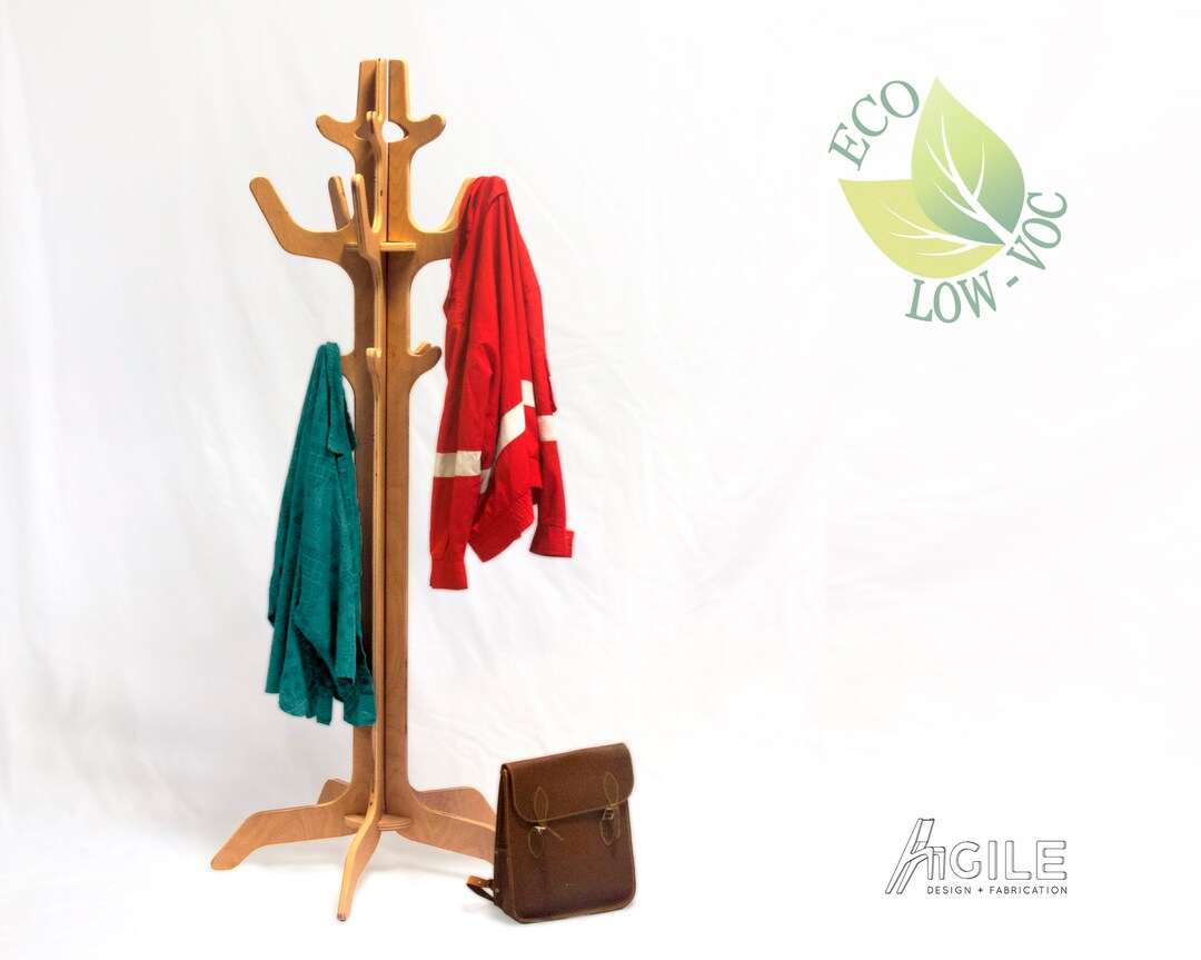 SALIX Modern Wooden Coat Rack: Tree Shaped Entryway Organizer - Etsy
