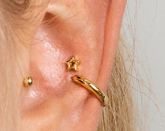 20G Tiny Star Cartilage Gold Stud Earrings • conch earrings • tiny studs •  cartilage stud • helix stud • tragus studs • screw back