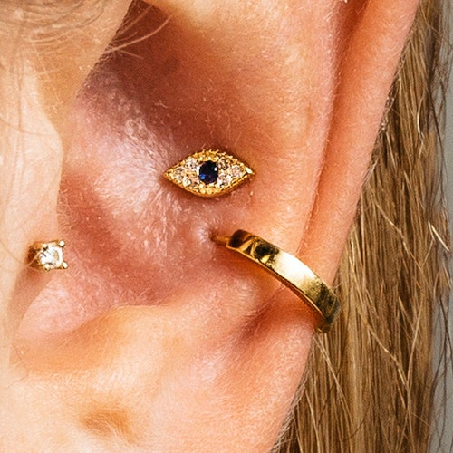 16G Tiny Crystal Heart Stud Earring Helix Cartilage Tragus Etsy